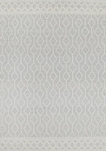 Load image into Gallery viewer, Copacabana Lattice Light Grey Wool Rug