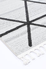 Load image into Gallery viewer, Ares Trojan Geometric Ivory and Anthracite Rug