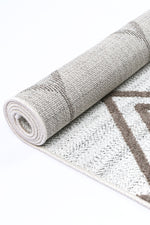 Load image into Gallery viewer, Ares Lelantine Geometric Cream and Brown Rug