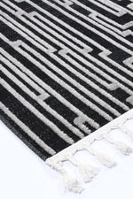 Load image into Gallery viewer, Ares Arcadia Geomteric Black and White Rug