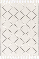 Load image into Gallery viewer, Goa Zig-Zag Wool Blend Cream Rug