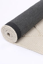 Load image into Gallery viewer, Goa Lattice Wool Blend Cream Rug (No Tassel)