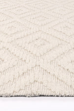 Load image into Gallery viewer, Goa Diamond Wool Blend Cream Rug