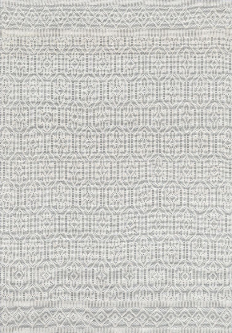 Copacabana Geometric Light Grey Wool Rug