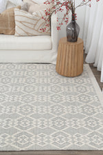 Load image into Gallery viewer, Copacabana Diamond Grey Wool Rug
