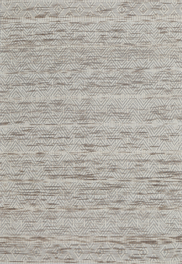 Copacabana Chevron Beige Wool Rug