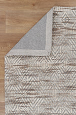 Load image into Gallery viewer, Copacabana Chevron Beige Wool Rug

