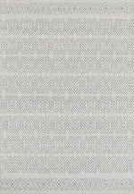 Load image into Gallery viewer, Copacabana Chevron Light Grey Wool Rug
