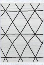 Load image into Gallery viewer, Ares Trojan Geometric Ivory and Anthracite Rug

