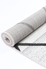 Load image into Gallery viewer, Ares Trojan Geometric Ivory and Anthracite Rug
