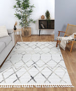Load image into Gallery viewer, Ares Dorian Geometric Cream and Taupe Rug
