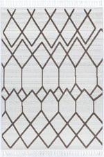 Load image into Gallery viewer, Ares Lelantine Geometric Cream and Brown Rug
