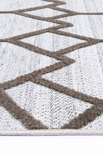 Load image into Gallery viewer, Ares Lelantine Geometric Cream and Brown Rug
