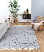 Load image into Gallery viewer, Ares Sparta Geomteric Grey and Ash Rug
