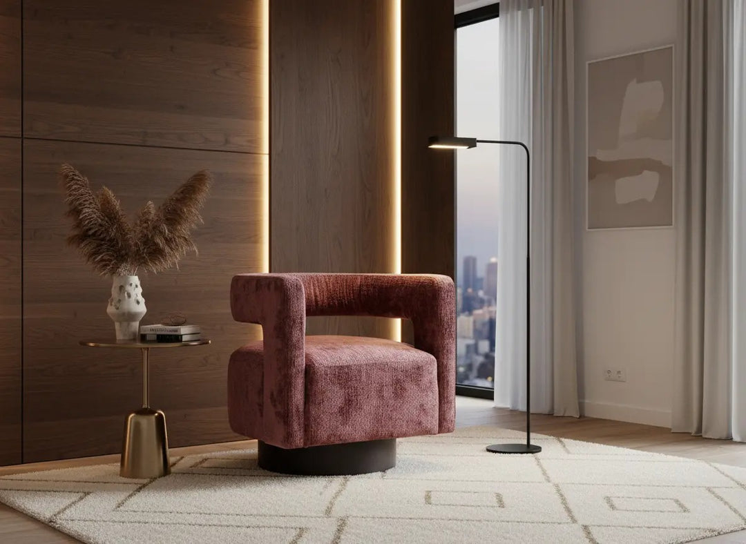 Aura Swivel Chair-Purple