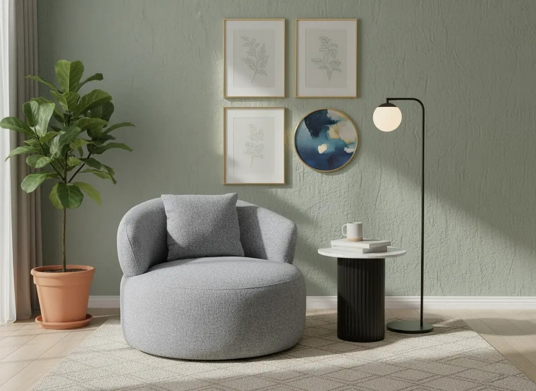 Baron Feature Swivel Chair- Grey