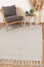Load image into Gallery viewer, Goa Textured Wool Blend Grey Rug
