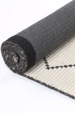 Load image into Gallery viewer, Goa Zig-Zag Wool Blend Cream Rug
