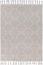 Load image into Gallery viewer, Goa Zig-Zag Wool Blend Grey Rug
