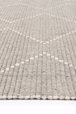 Load image into Gallery viewer, Goa Zig-Zag Wool Blend Grey Rug
