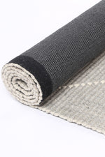 Load image into Gallery viewer, Goa Zig-Zag Wool Blend Grey Rug

