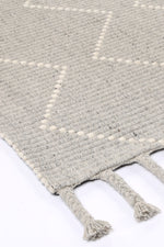 Load image into Gallery viewer, Goa Zig-Zag Wool Blend Grey Rug
