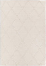 Load image into Gallery viewer, Goa Lattice Wool Blend Cream Rug (No Tassel)
