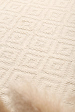 Load image into Gallery viewer, Goa Diamond Wool Blend Cream Rug
