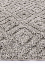 Load image into Gallery viewer, Goa Diamond Wool Blend Grey Rug
