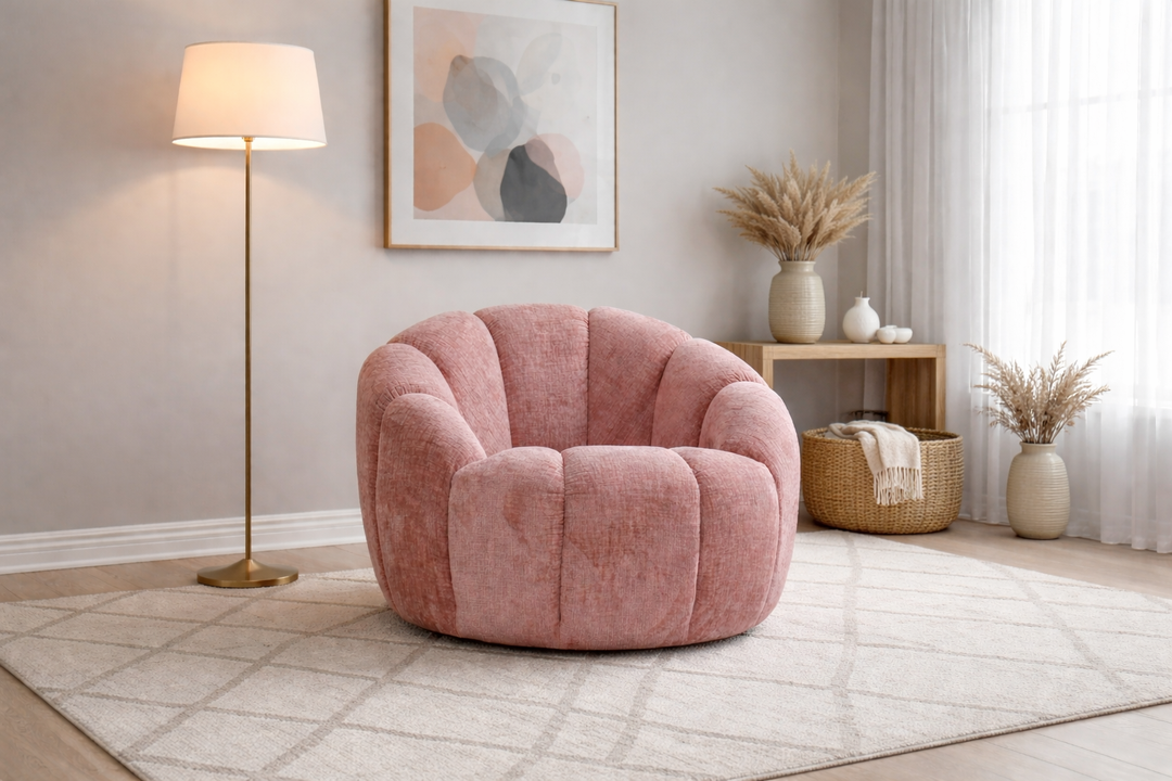 Theo V2 Swivel Chair- Pink